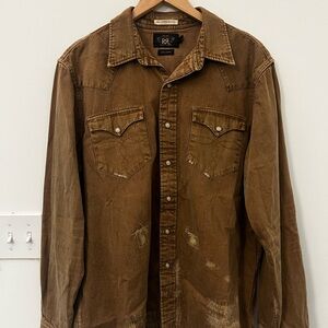 Ralph Lauren RRL Limited Edition Brown Western Cotton Shirt